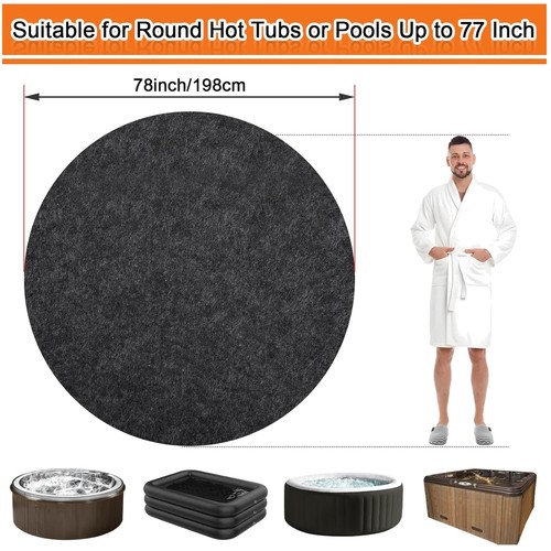 Large round hot - round, mat