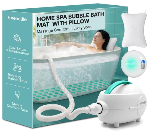 Serenelife bubble bath mat - bath,