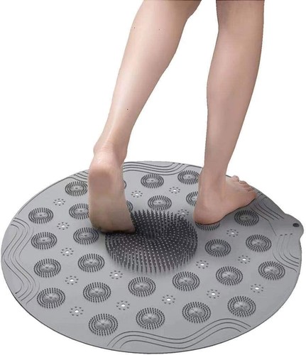Shower mat non slip round - round, bath
